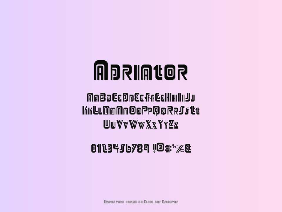 Fonte Adriator Grátis Para Baixar