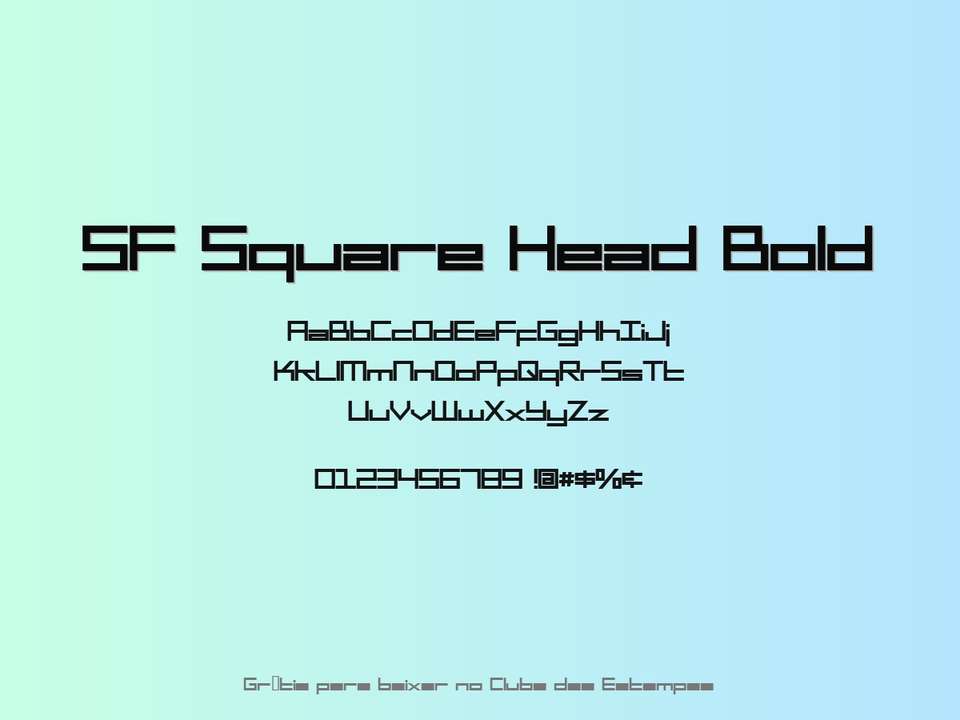 Fonte Sf Square Head Bold Grátis Para Baixar