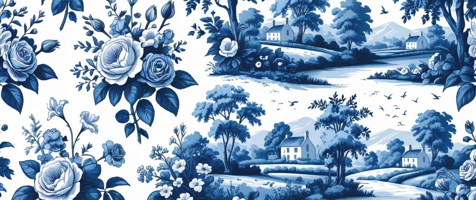 Ilustração Floral Vintage Com Paisagem Rural Natureza Png Arte Para Caneca Grátis Pra Baixar