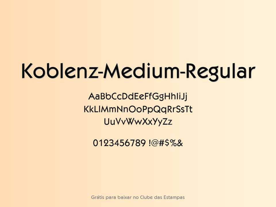 Fonte Koblenz Medium Regular Grátis Para Baixar