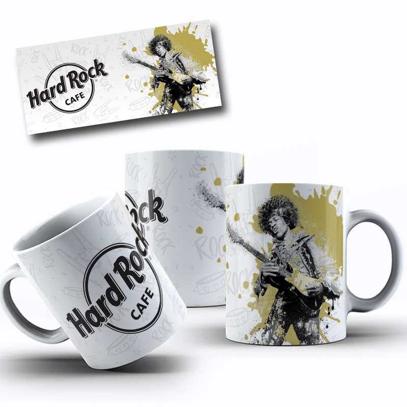 Arte Para Caneca Hard Rock Cafe Guitarra Rock 5