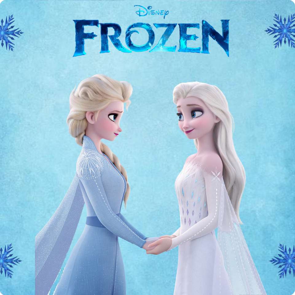 Disney Frozen Elsa E Anna Em Arte Quadrada Desenho Animado Png Arte Para Caneca Grátis Pra Baixar