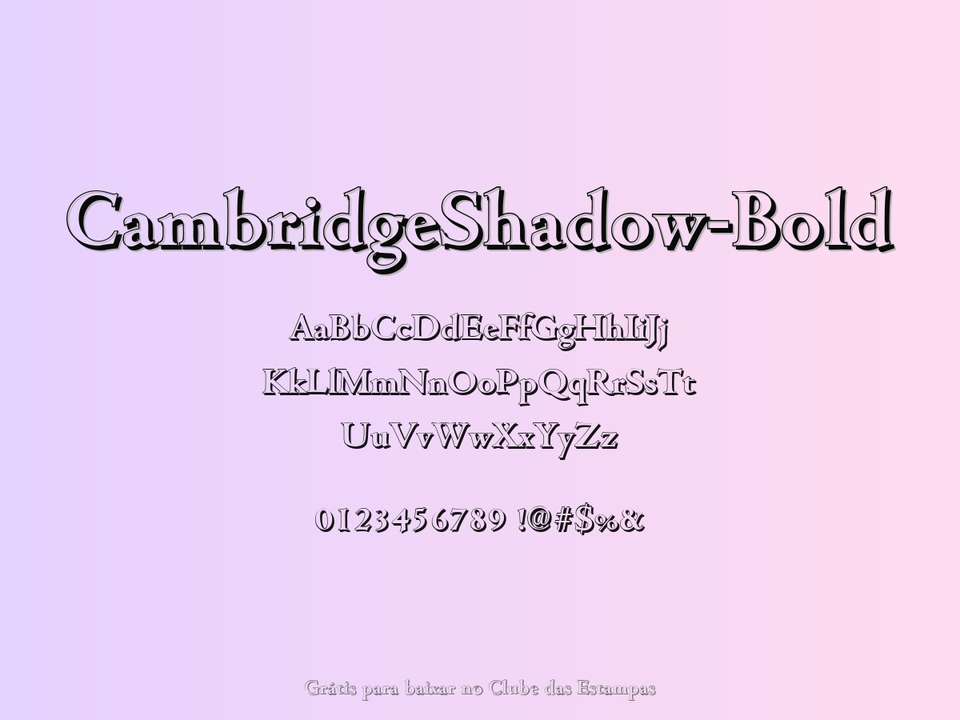 Fonte Cambridgeshadow Bold Grátis Para Baixar