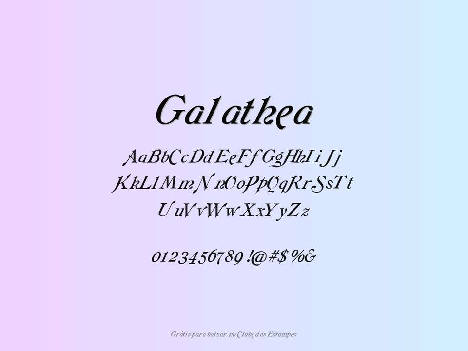 Fonte Galathea Grátis Para Baixar