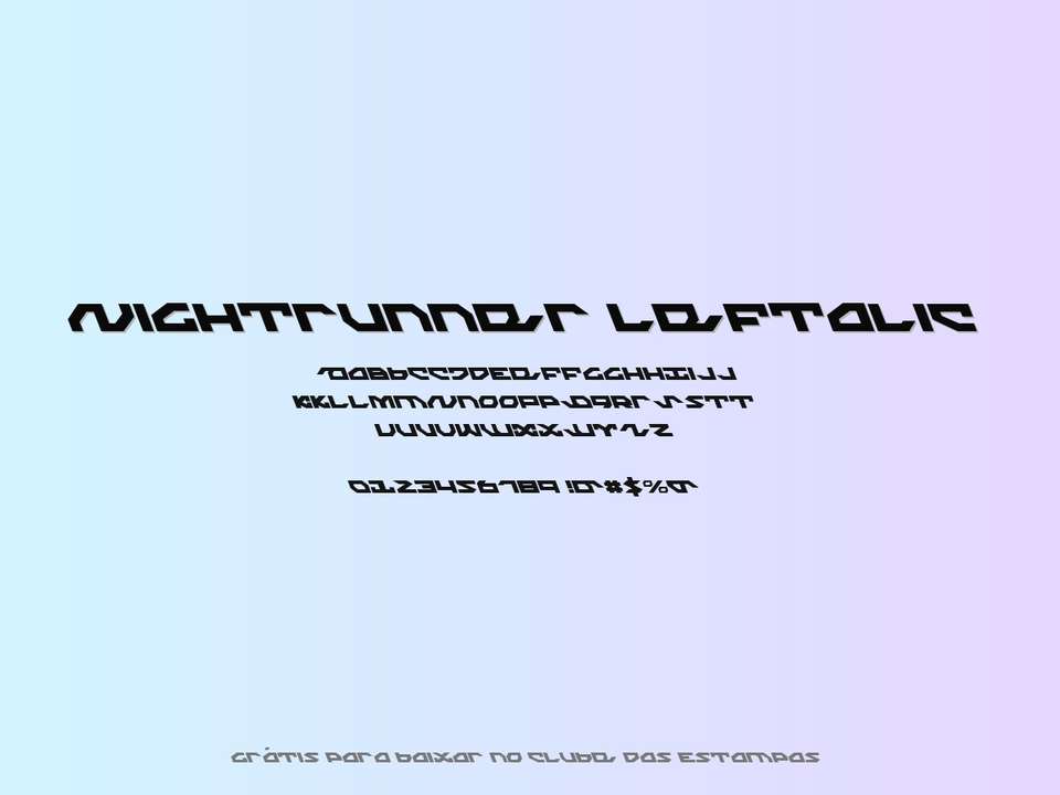 Fonte Nightrunner Leftalic Grátis Para Baixar