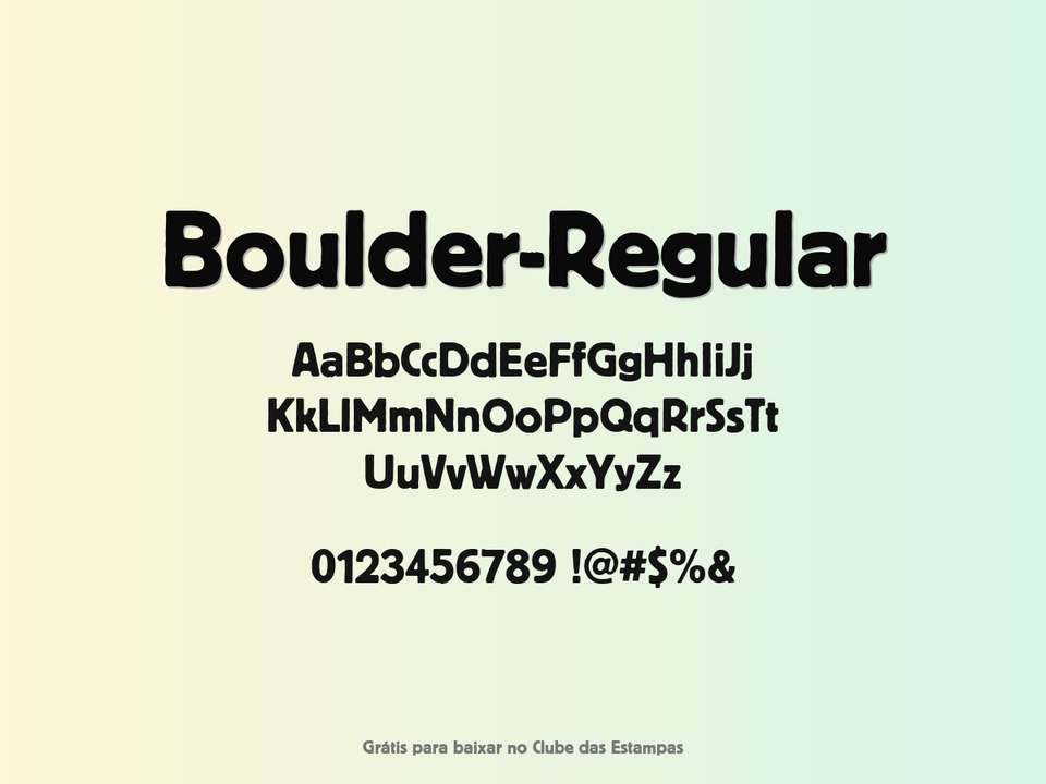 Fonte Boulder Regular Grátis Para Baixar
