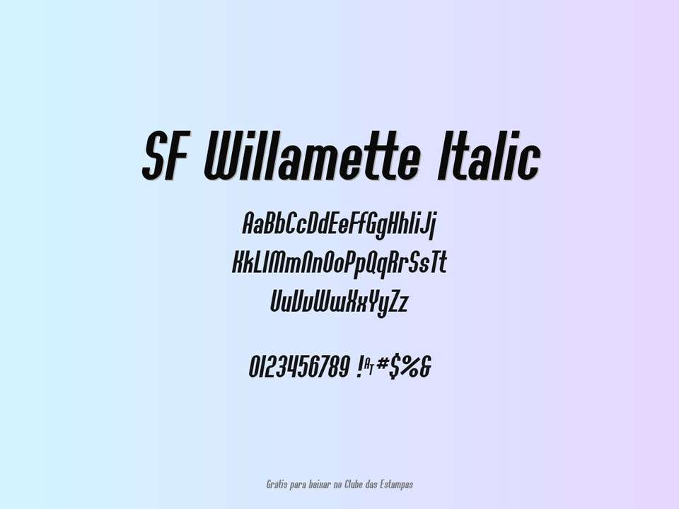 Fonte Sf Willamette Italic Grátis Para Baixar