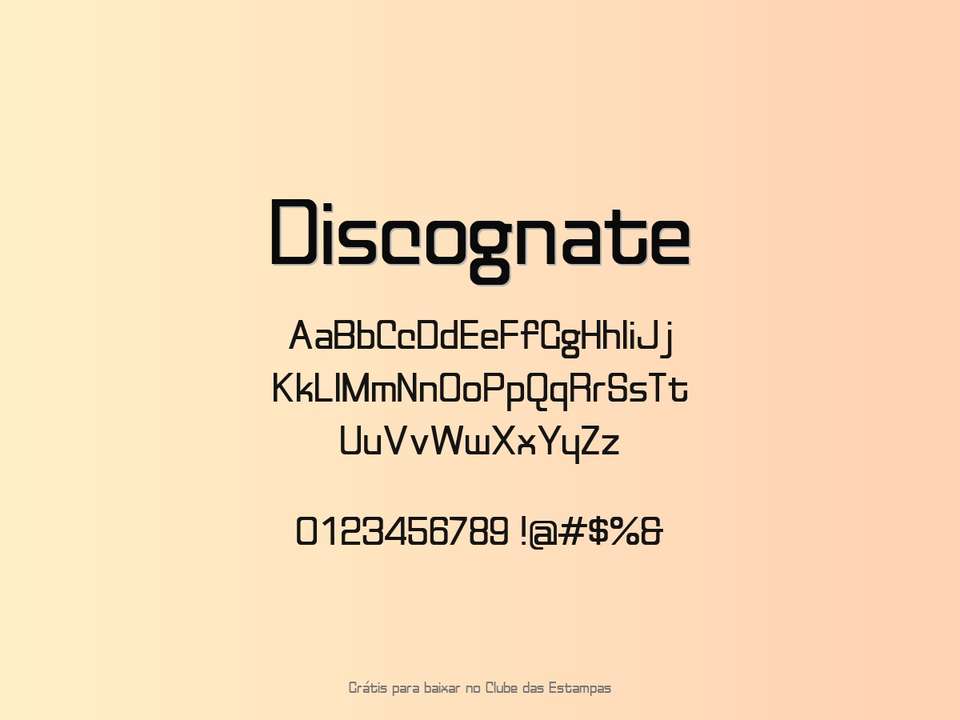 Fonte Discognate Grátis Para Baixar