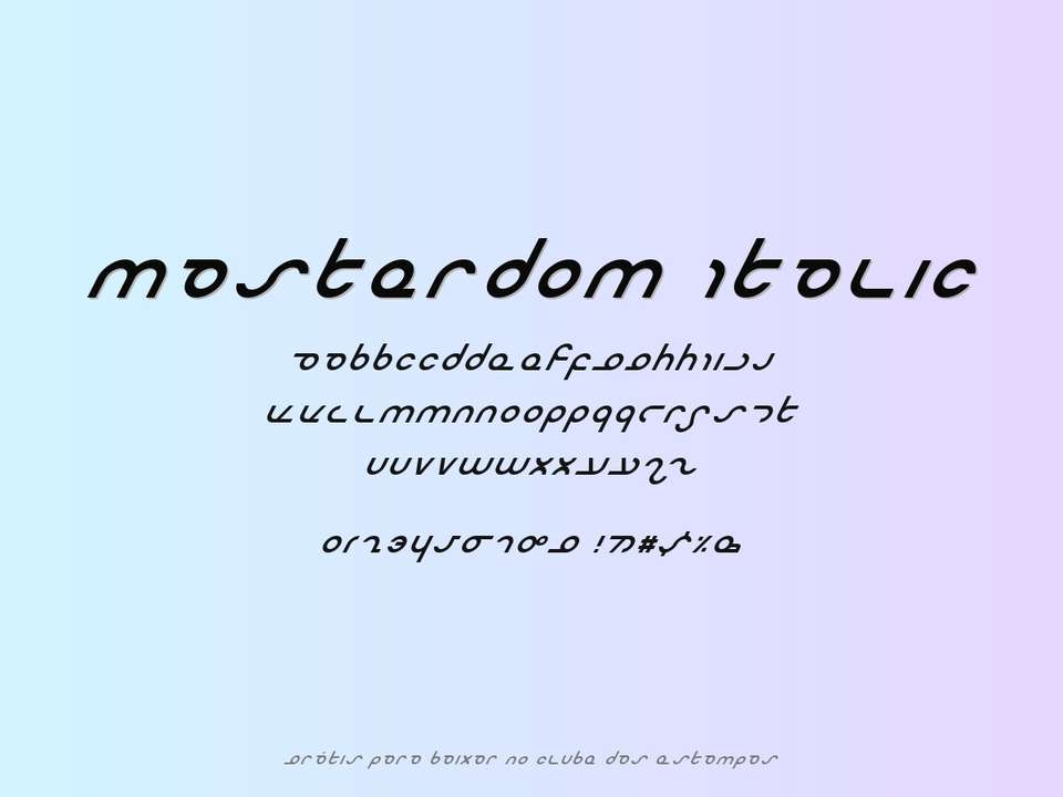 Fonte Masterdom Italic Grátis Para Baixar