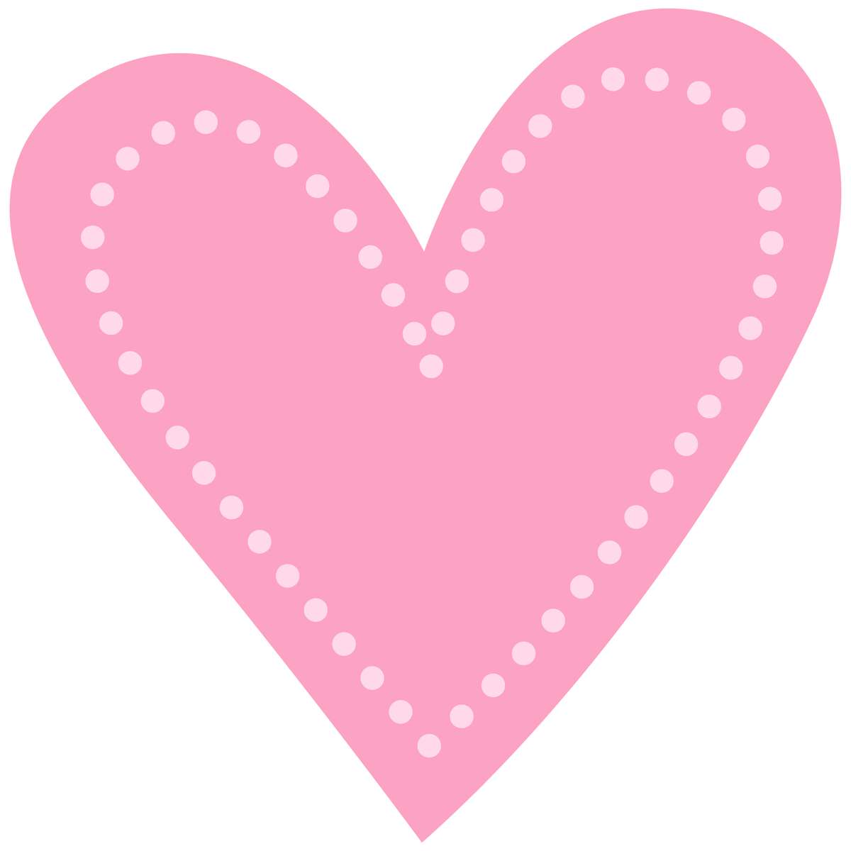 Coração Rosa Pontilhado Amor Png Grátis Para Baixar