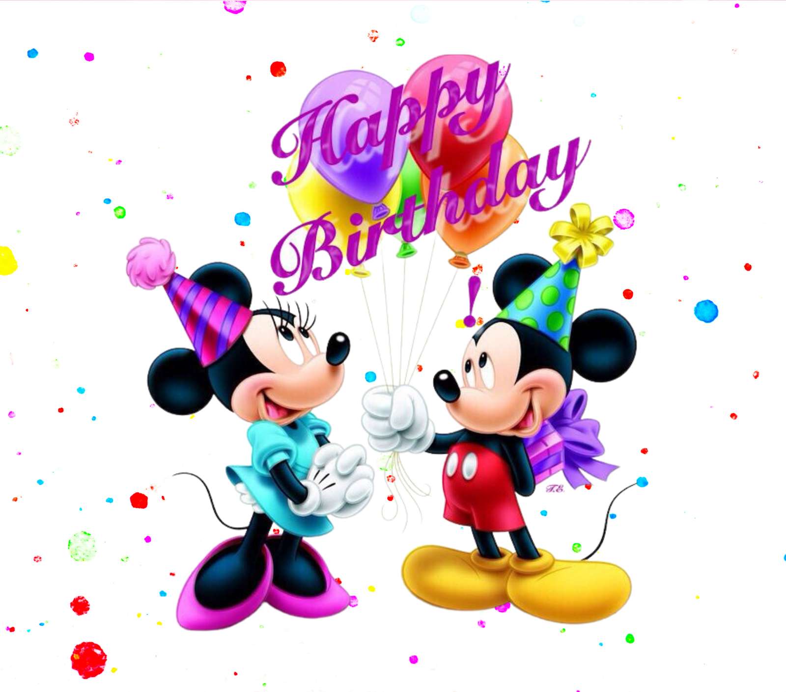 Happy Birthday Mickey E Minnie Ilustração Desenho Animado Png Arte Para Caneca Grátis Pra Baixar