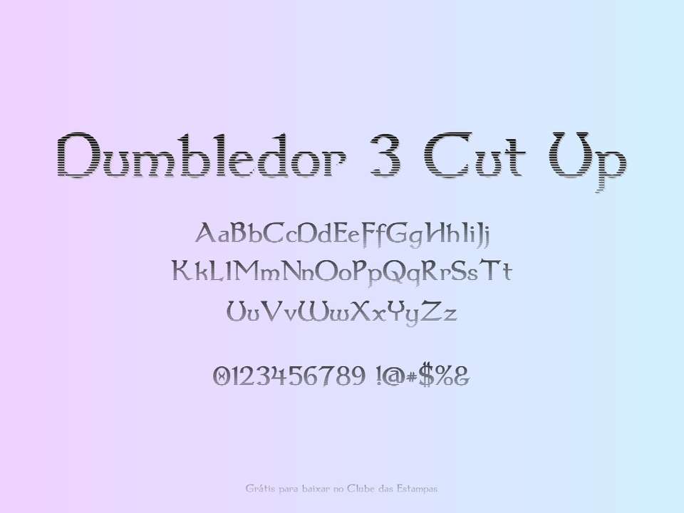 Fonte Dumbledor 3 Cut Up Grátis Para Baixar