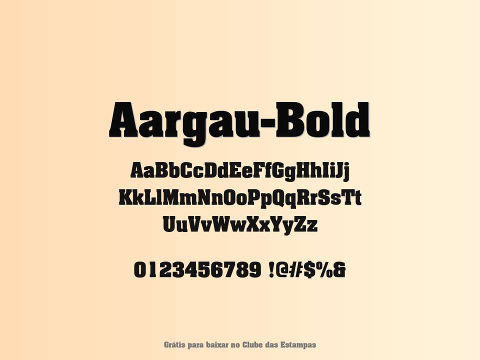 Fonte Aargau Bold Grátis Para Baixar