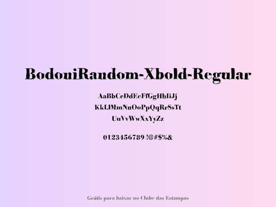 Fonte Bodonirandom Xbold Regular Grátis Para Baixar