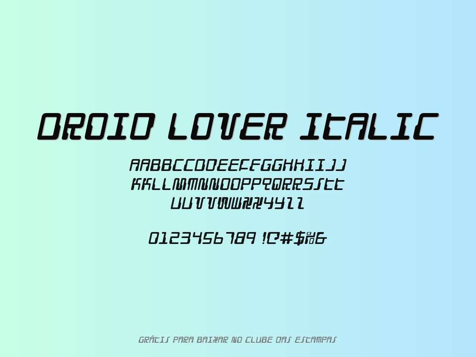 Fonte Droid Lover Italic Grátis Para Baixar