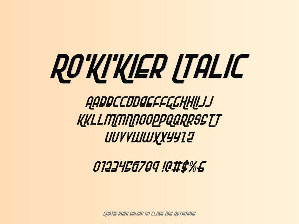 Fonte Ro'ki'kier Italic Grátis Para Baixar