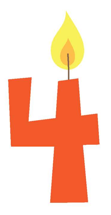 Elemento Numeral Aniversário Vela 4 Anos (7)