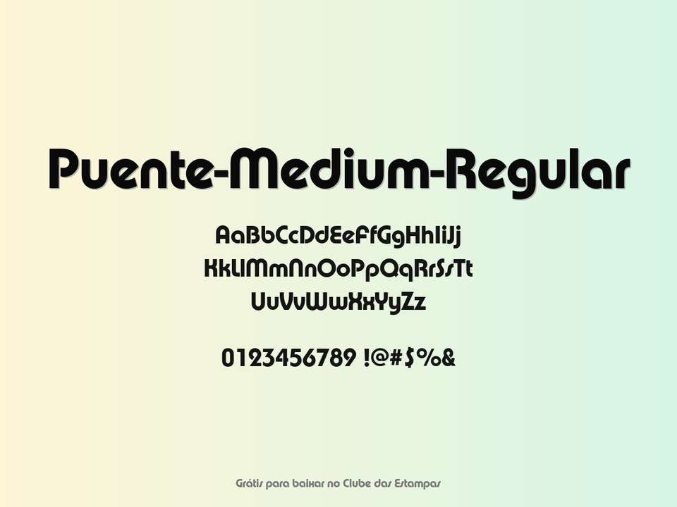 Fonte Puente Medium Regular Grátis Para Baixar
