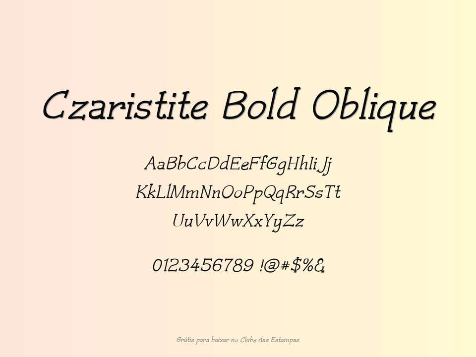 Fonte Czaristite Bold Oblique Grátis Para Baixar