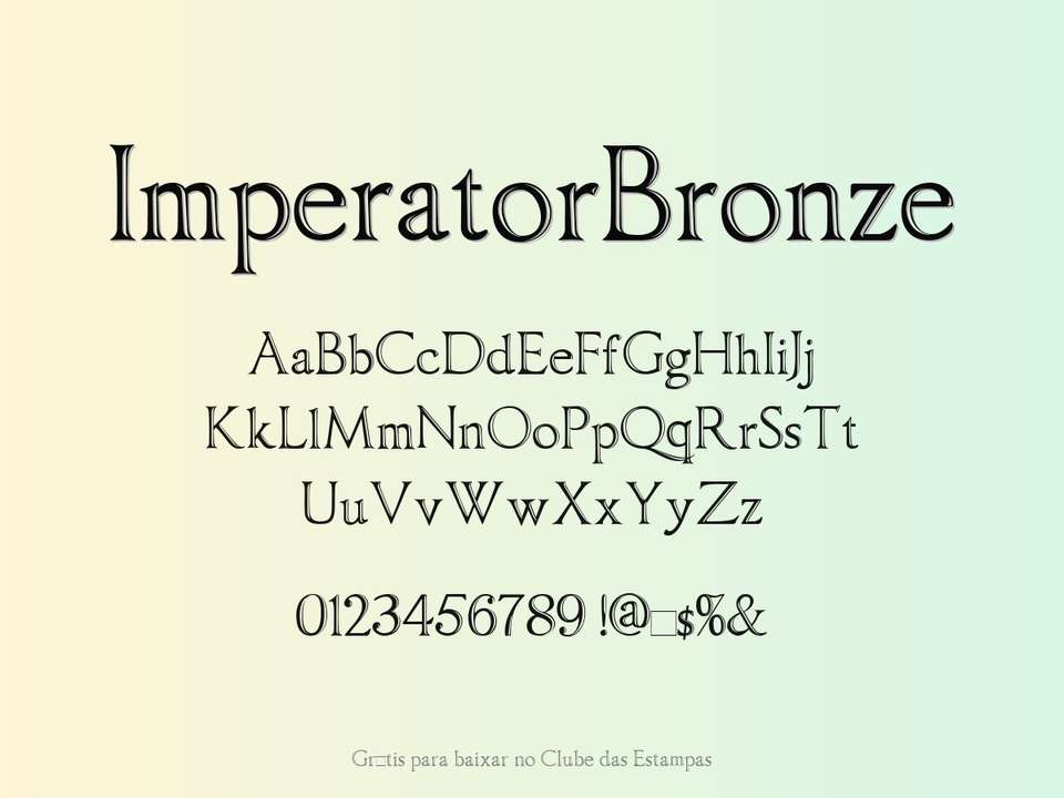 Fonte Imperatorbronze Grátis Para Baixar