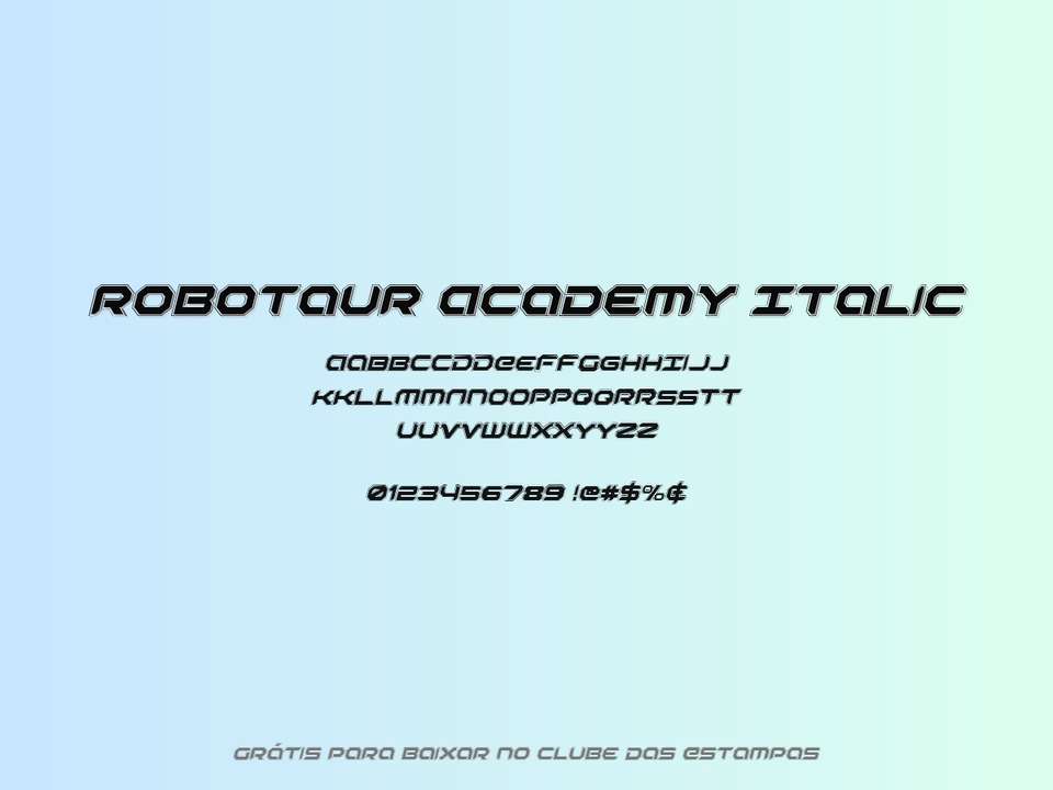 Fonte Robotaur Academy Italic Grátis Para Baixar