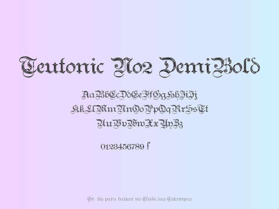 Fonte Teutonic No2 Demibold Grátis Para Baixar
