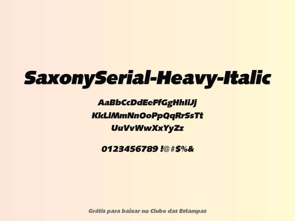 Fonte Saxonyserial Heavy Italic Grátis Para Baixar