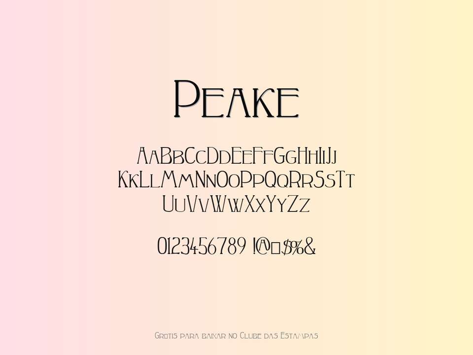Fonte Peake Grátis Para Baixar