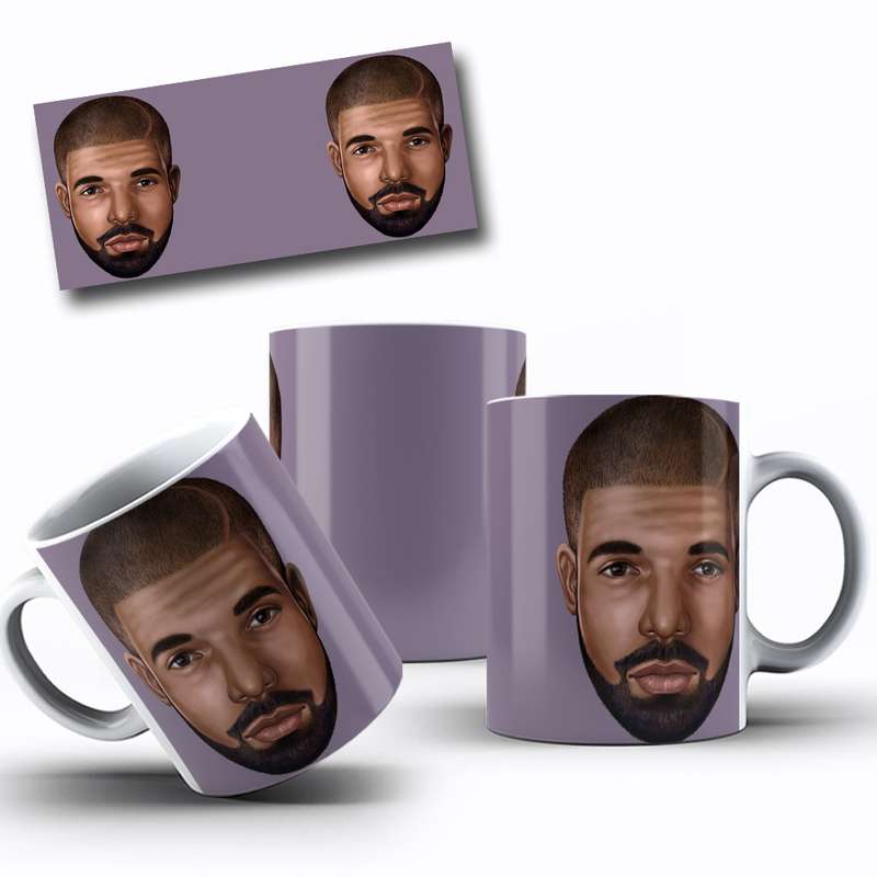Arte Para Caneca Drake Personagem Estilo Cartoon 3