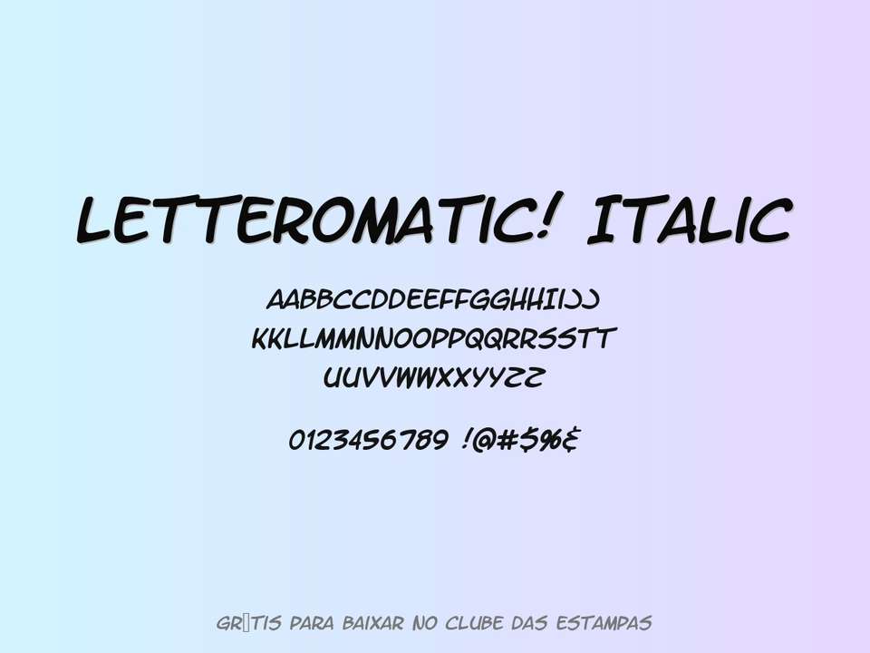 Fonte Letteromatic! Italic Grátis Para Baixar