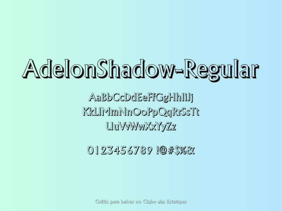 Fonte Adelonshadow Regular Grátis Para Baixar