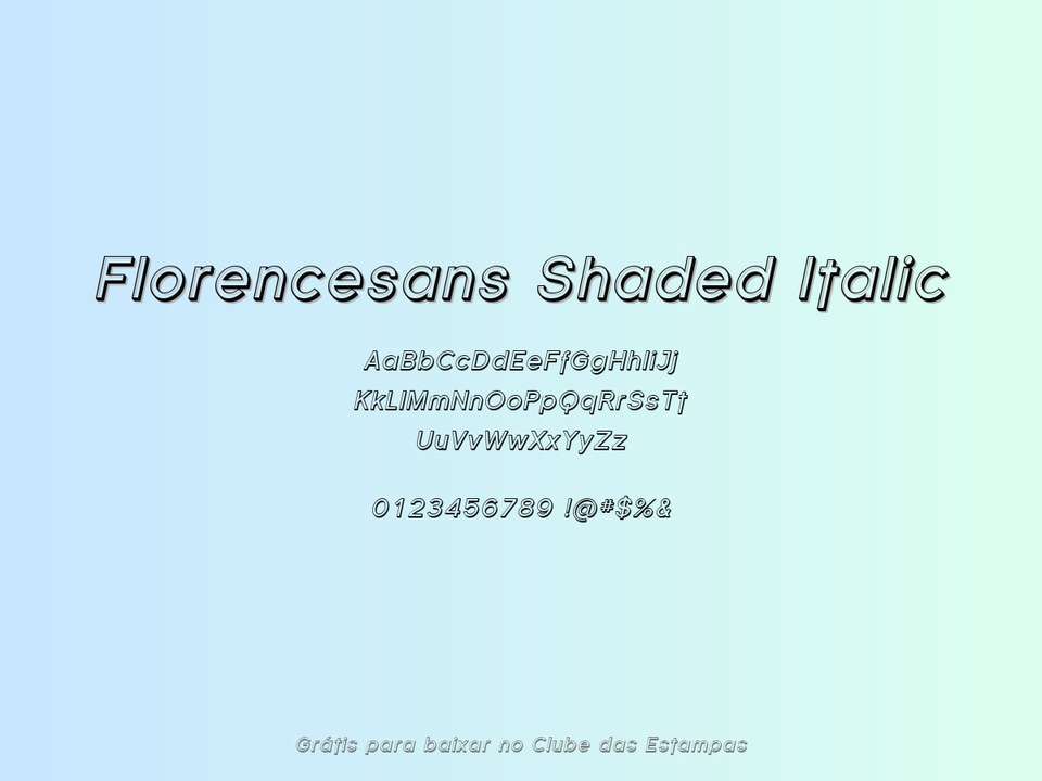Fonte Florencesans Shaded Italic Grátis Para Baixar