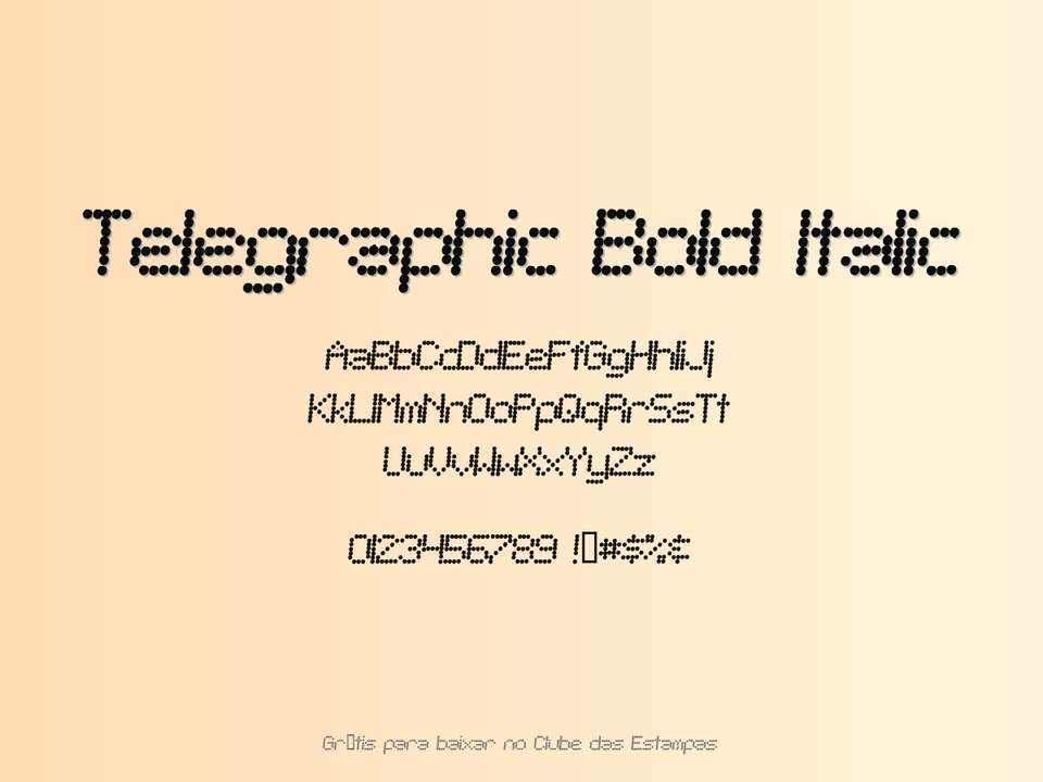 Fonte Telegraphic Bold Italic Grátis Para Baixar