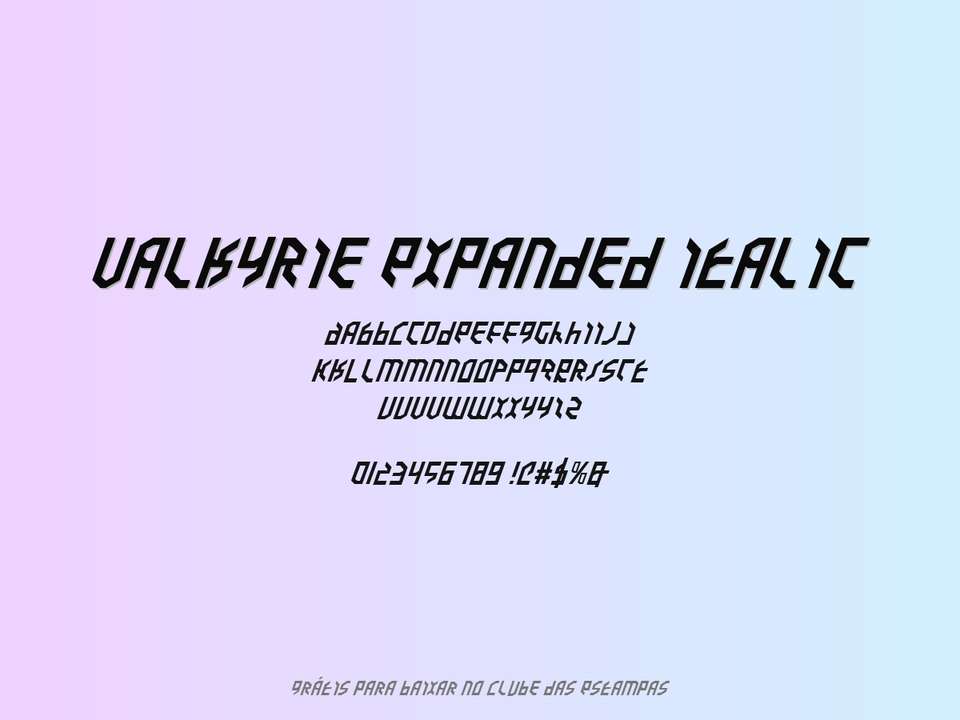 Fonte Valkyrie Expanded Italic Grátis Para Baixar