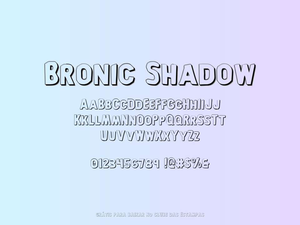 Fonte Bronic Shadow Grátis Para Baixar