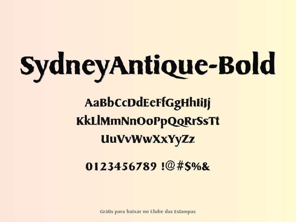 Fonte Sydneyantique Bold Grátis Para Baixar