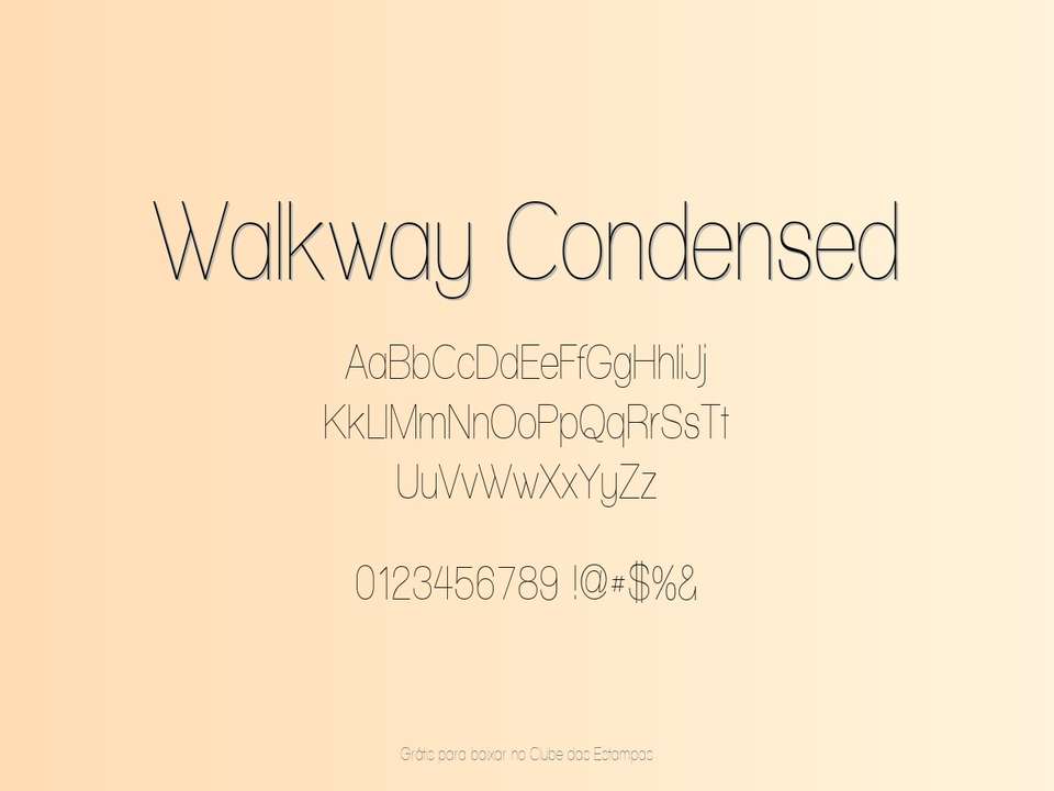 Fonte Walkway Condensed Grátis Para Baixar