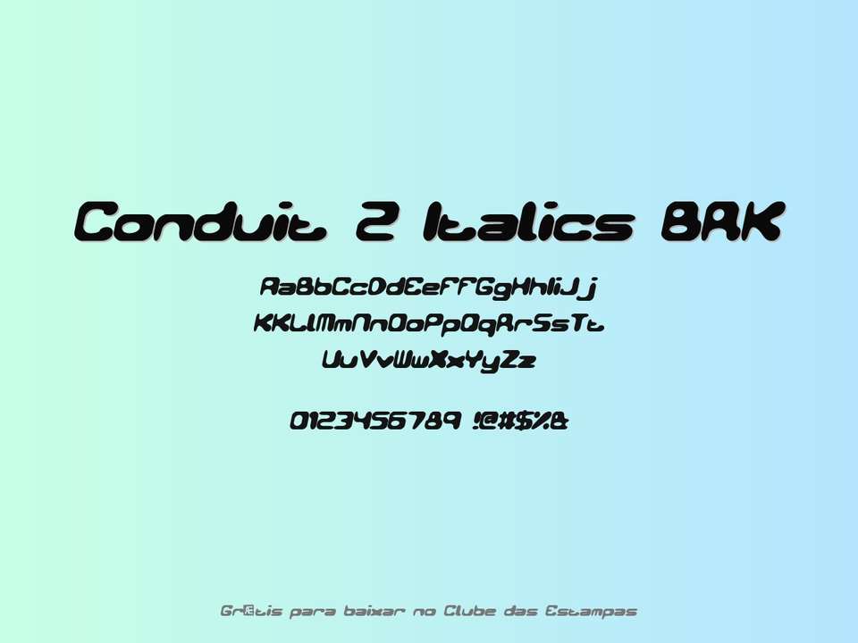 Fonte Conduit 2 Italics Brk Grátis Para Baixar