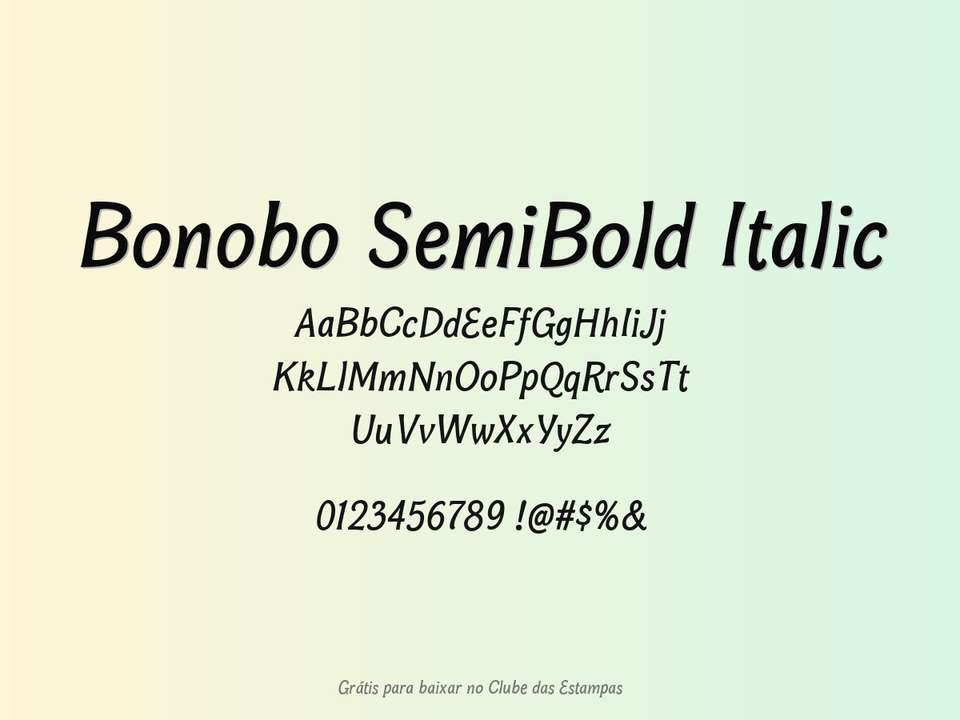Fonte Bonobo Semibold Italic Grátis Para Baixar