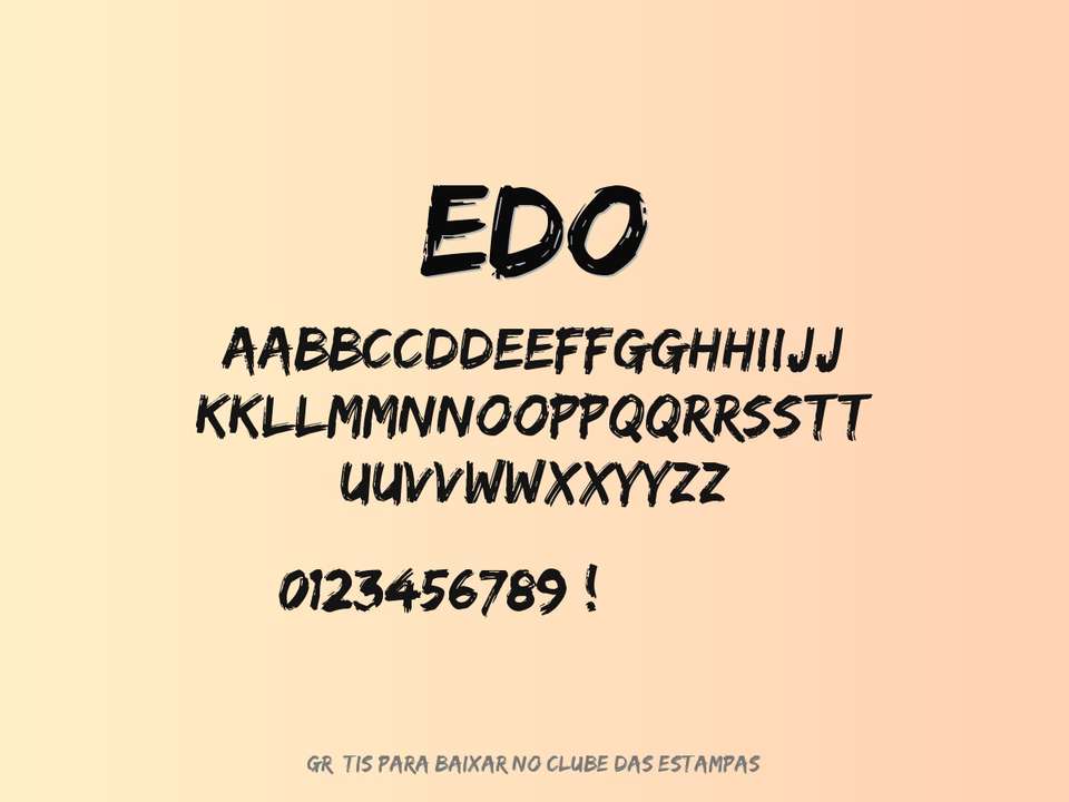 Fonte Edo Grátis Para Baixar