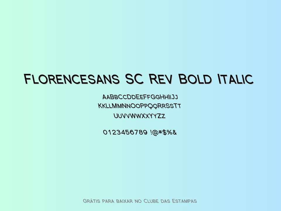 Fonte Florencesans Sc Rev Bold Italic Grátis Para Baixar