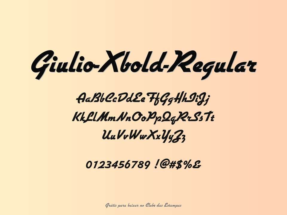 Fonte Giulio Xbold Regular Grátis Para Baixar