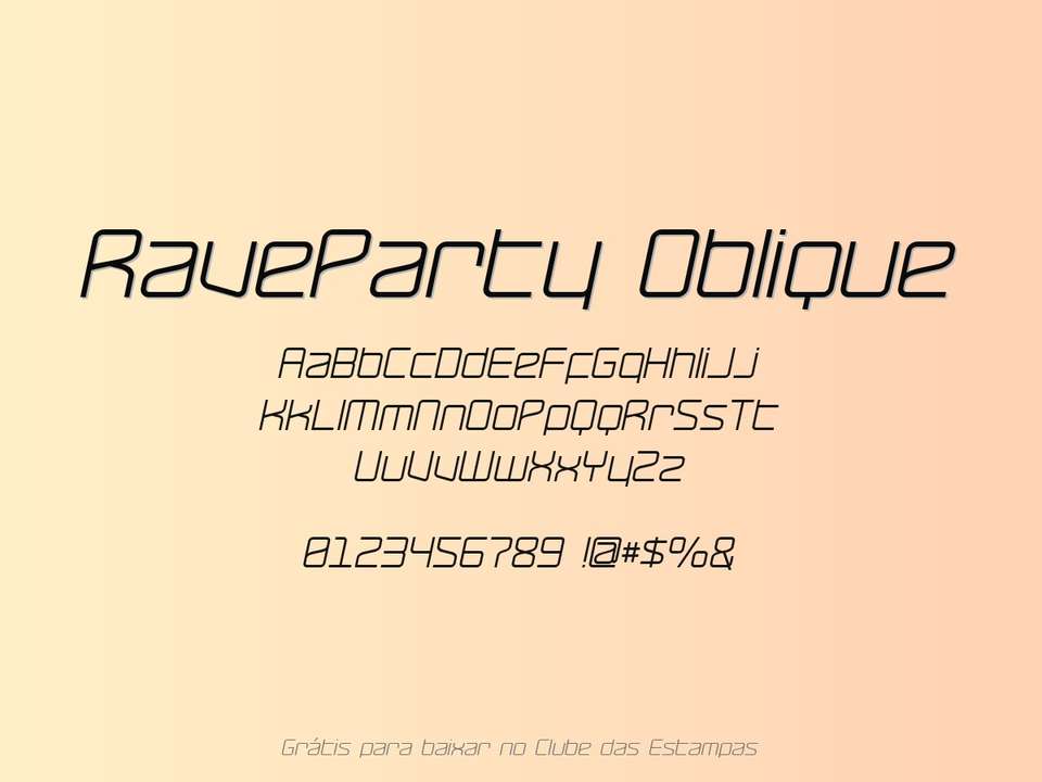 Fonte Raveparty Oblique Grátis Para Baixar