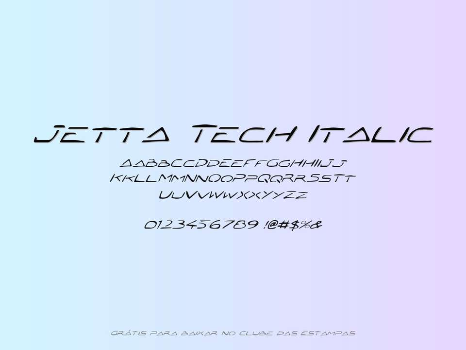 Fonte Jetta Tech Italic Grátis Para Baixar