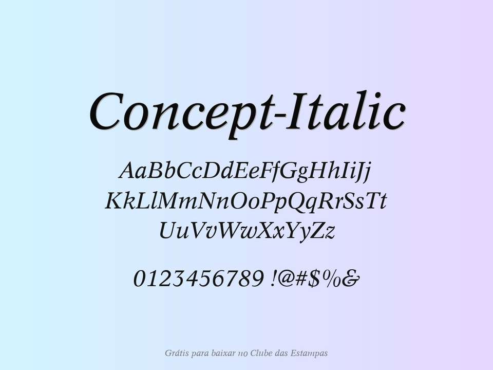 Fonte Concept Italic Grátis Para Baixar