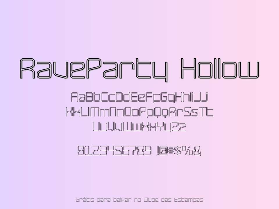 Fonte Raveparty Hollow Grátis Para Baixar