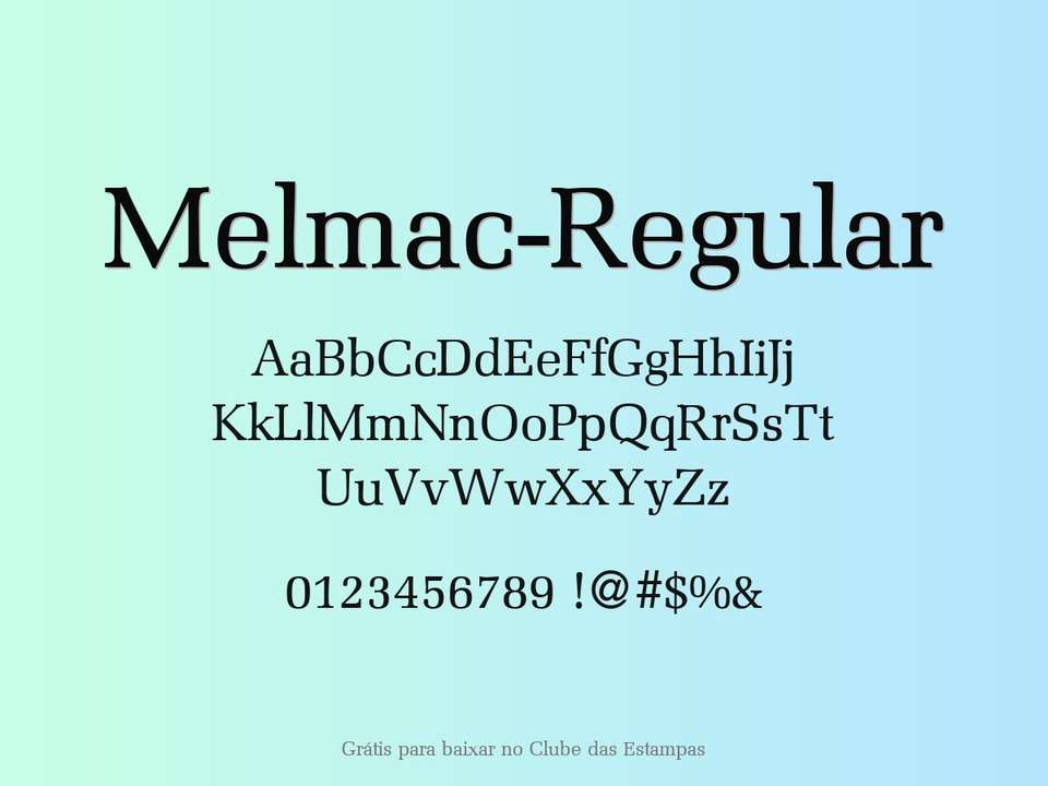 Fonte Melmac Regular Grátis Para Baixar