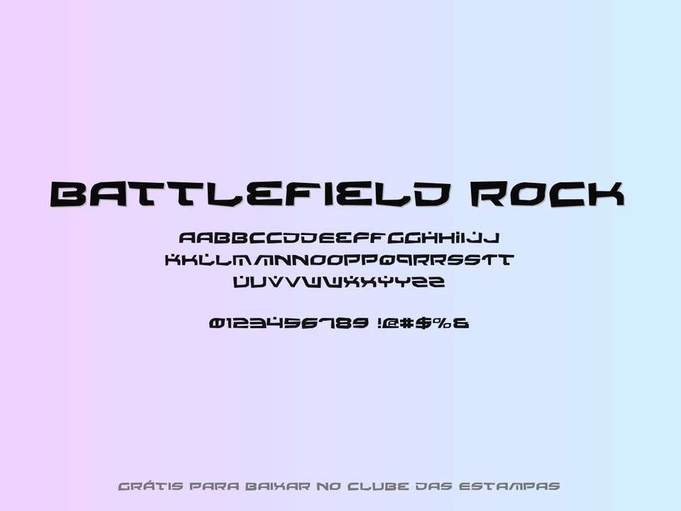 Fonte Battlefield Rock Grátis Para Baixar