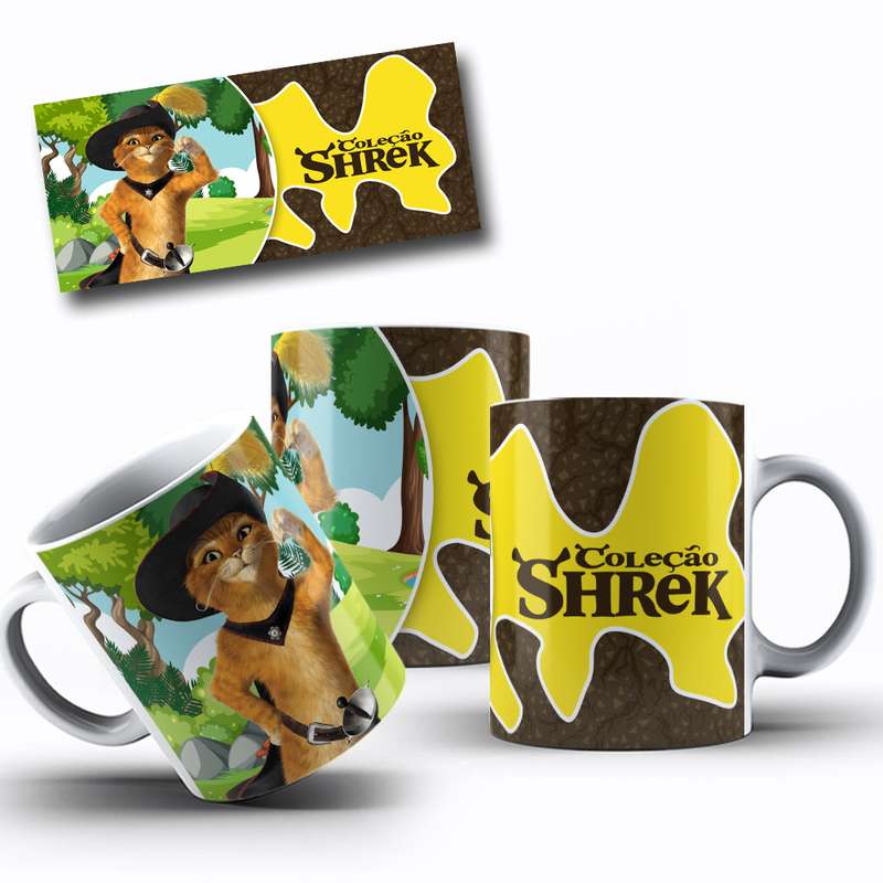 Arte Para Caneca Shrek Personagem Serie Cartoon 7
