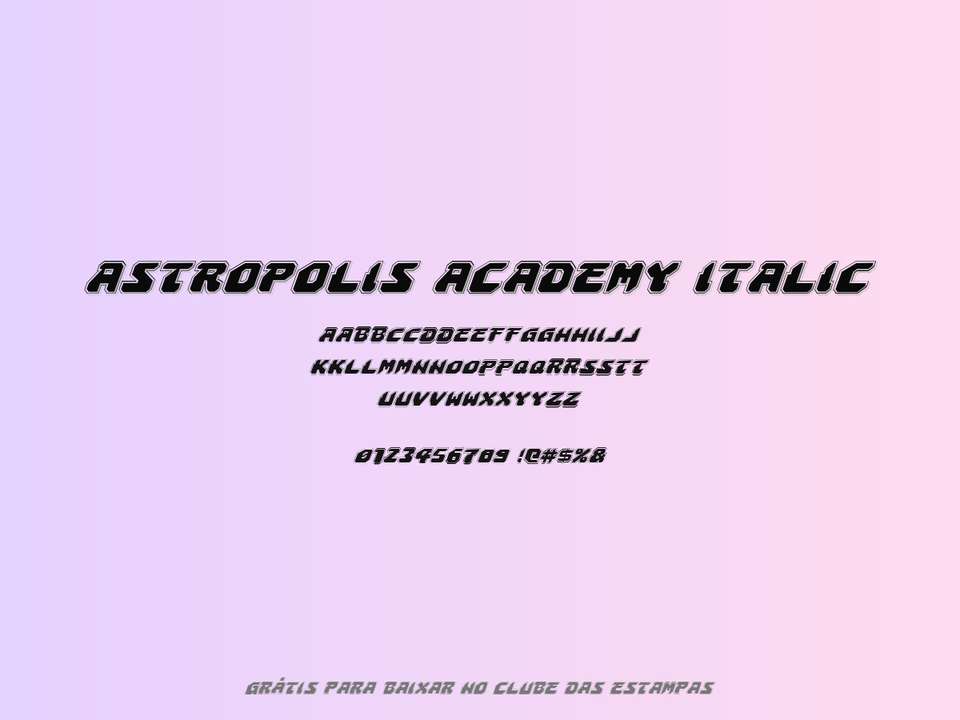 Fonte Astropolis Academy Italic Grátis Para Baixar